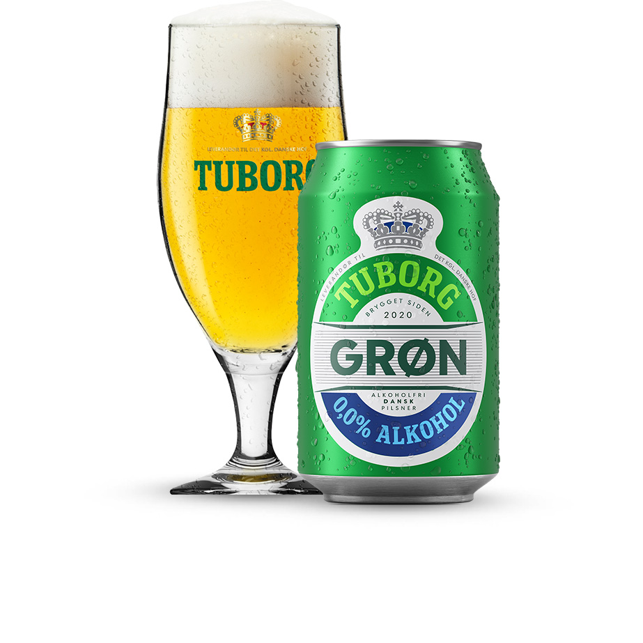 Grøn tuborg pilsner alkoholfri